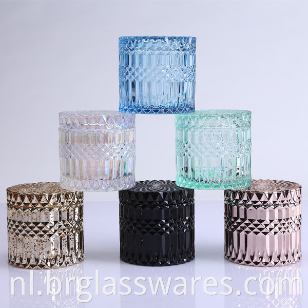 colored glass candle jar 5